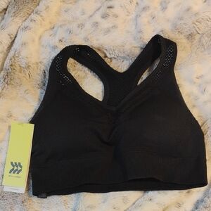 All in Motion Black Racerback Sports Bra
